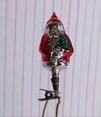 Antieke kerstman op clip rood + kerstboom ornament kerstbal, Diversen, Ophalen of Verzenden, Zo goed als nieuw