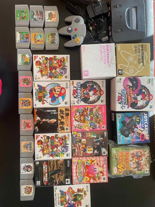Nintendo 64 Japanse collectie (console, games, controllers), Spelcomputers en Games, Spelcomputers | Nintendo 64, Zo goed als nieuw