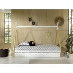 Tipi 1-persoons kinderbed hoog - Naturel/wit