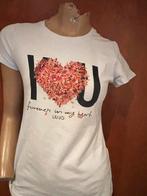 LIU JO shirt met strass maat s  origineel ZGAN, Liu Jo, Wit, Ophalen of Verzenden, Zo goed als nieuw