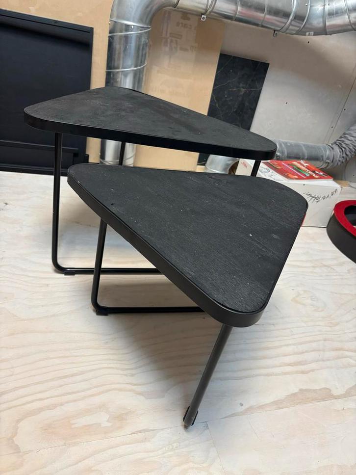 Mango Hout Bijzettafels - Set van 2, Huis en Inrichting, Tafels | Bijzettafels, Nieuw, Overige vormen, Minder dan 45 cm, Minder dan 55 cm