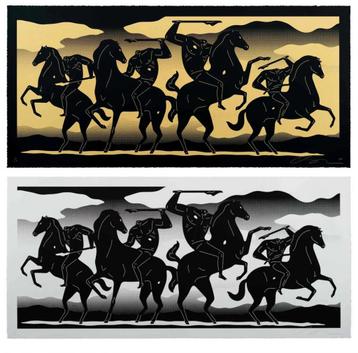 Cleon Peterson The Four Horseman set white / gold beschikbaar voor biedingen
