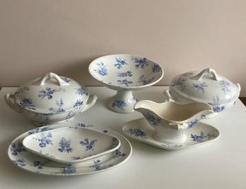 Antiek 6 delig kinderservies van Petrus Regout decor Riva beschikbaar voor biedingen