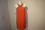 Michael Kors oranje stretch jurk hardware merk gesp S