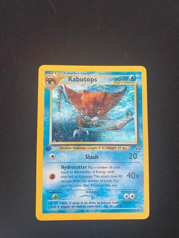 Kabutops 1st Edition 6/75, Neo Discovery, Pokemon TCG beschikbaar voor biedingen