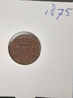 1/2 cent 1875 Koning Willem III, Ophalen of Verzenden, Koning Willem III, Overige waardes, Losse munt