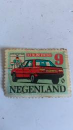 Leuke oude Postzegel.   Renault 9., Verzamelen, Merken en Reclamevoorwerpen, Ophalen of Verzenden, Zo goed als nieuw