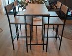 Bartafel met 4 krukken, Ophalen, Zo goed als nieuw