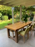 Eethoek met 6 stoelen, Huis en Inrichting, Ophalen, Gebruikt, Eiken, 4 tot 6 stoelen