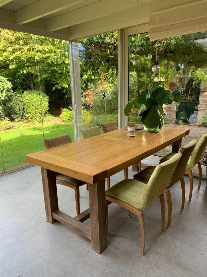 Eethoek met 6 stoelen, Huis en Inrichting, Complete eetkamers, Gebruikt, 4 tot 6 stoelen, Ophalen