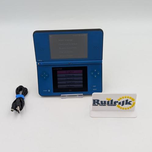 Nintendo DSi XL blauw compleet - Met garantie, Spelcomputers en Games, Spelcomputers | Nintendo 2DS en 3DS, Zo goed als nieuw