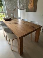 Masief eikenhouten eettafel 230x100cm, Ophalen, Strak, Eikenhout, 200 cm of meer