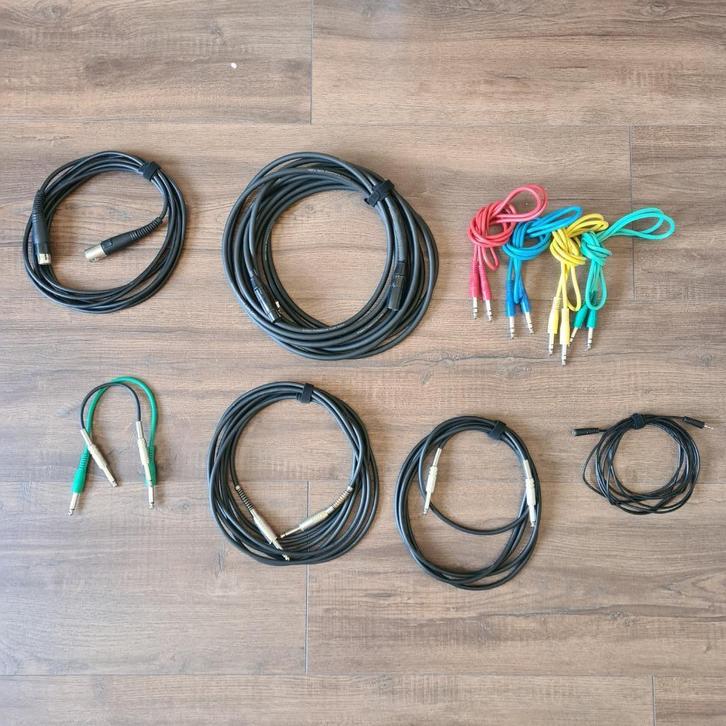Diverse Audio kabels | XLR, Jack, TRS Jack, Minijack, Patch, Audio, Tv en Foto, Audiokabels en Televisiekabels, Zo goed als nieuw