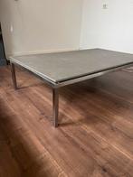 Moderne Salontafel Metalen Onderstel zwaar stenen blad, Ophalen, Zo goed als nieuw, Metaal, Minder dan 50 cm
