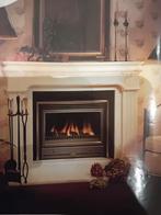 Goedwerkende  gashaard barbas met ventilator  kleur zwart, Huis en Inrichting, Kachels, Ophalen, Gebruikt, Gas, Inbouw