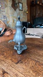 Antieke kraantjespot, tin, donkergrijs, 40 cm hoog., Antiek en Kunst, Antiek | Tin, Ophalen