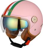 Women's Motorcycle Helmet Jet Scooter Double Visor Pink, Overige merken, M, Jethelm, Ophalen of Verzenden