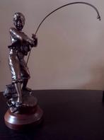 Antiek bronzen beeld Visser, Ophalen of Verzenden