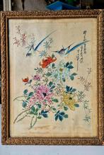 Originele Chinese tekening op doek, 19e eeuw, Antiek en Kunst, Kunst | Schilderijen | Klassiek, Verzenden