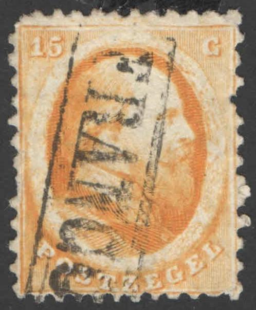 Nederland NVPH nr 6 gestempeld, Postzegels en Munten, Postzegels | Nederland, Gestempeld, T/m 1940, Ophalen of Verzenden