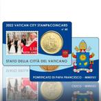Coincards 40-41-42-43 met Postzegel Vaticaan 2022, Ophalen of Verzenden, Vaticaanstad, 50 cent, Setje