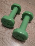 Dumbbels gewichten 2 x 1 kg groen / halters halterset, Ophalen, Zo goed als nieuw