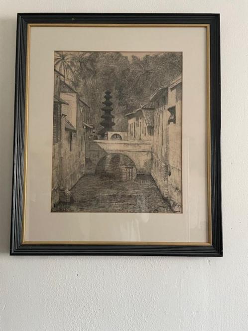 Litho, Willem Dooijewaard, Bali, Boeleleng, Antiek en Kunst, Kunst | Litho's en Zeefdrukken, Ophalen of Verzenden