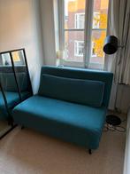 Blauwe Slaapbank - Eenpersoons, Zo Goed Als Nieuw, Huis en Inrichting, Slaapkamer | Slaapbanken, Ophalen, 90 cm, Eenpersoons, Blauw