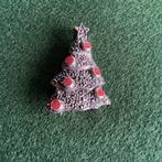 vintage zilveren broche kerstboom, Ophalen of Verzenden, Zo goed als nieuw