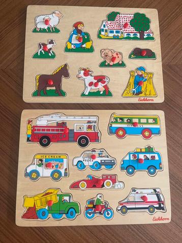 Eichhorn Houten Puzzels - Boerderij & Auto's beschikbaar voor biedingen