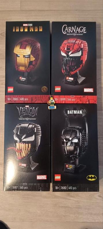 LEGO Marvel & DC Helmsets – Nieuw & Gesealed beschikbaar voor biedingen