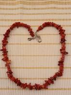 Prachtige bamboe koralen halsketting, Verzenden, Zo goed als nieuw, Steen of Mineraal, Met edelsteen