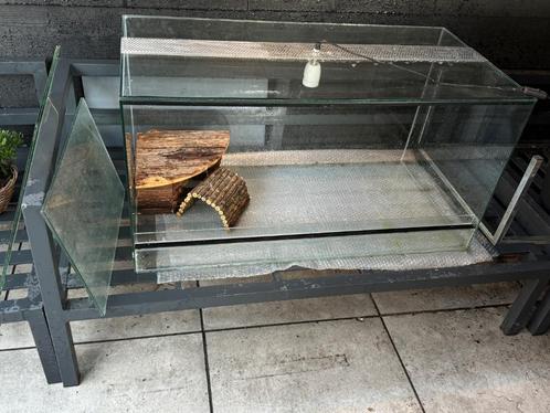Knaagdier terrarium 100x50x50 inclusief warmtelamp, Dieren en Toebehoren, Knaagdieren en Konijnen | Hokken en Kooien, Gebruikt