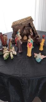 Mooie oude Kerstgroep, met stalletje. Zie foto's., Diversen, Kerst, Ophalen of Verzenden, Gebruikt