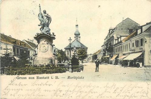 (379-130-009) Rastatt i B Marktplatz, Verzamelen, Ansichtkaarten | Buitenland, Duitsland, Verzenden