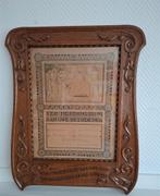 Eiken gestoken lijst met document .ong. 58 x 46 cm, Antiek en Kunst, Ophalen of Verzenden