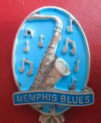 saxofoon op souvenirlepel Memphis Blues Pewter spoon Watsons, Ophalen of Verzenden, Zo goed als nieuw, Overige typen