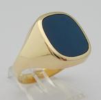 14 karaat Gouden Herenring Zegelring Ring Lagensteen M19, Sieraden, Tassen en Uiterlijk, Ringen, 19 tot 20, Heer, Nieuw, Ophalen of Verzenden