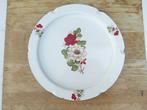 Emaille Serveerschaal met Rozen decoratie - Vintage, Antiek en Kunst, Ophalen of Verzenden
