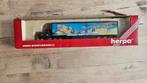 Herpa Mack trekker met oplegger in doos, schaal 1:87., Hobby en Vrije tijd, Modelauto's | 1:87, Ophalen of Verzenden, Zo goed als nieuw