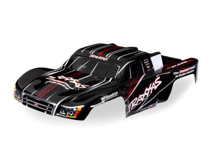 Body, 1/16 Slash 4X4, zwart (gespoten, decals aangebracht), Hobby en Vrije tijd, Modelbouw | Radiografisch | Overige, Nieuw, Ophalen of Verzenden