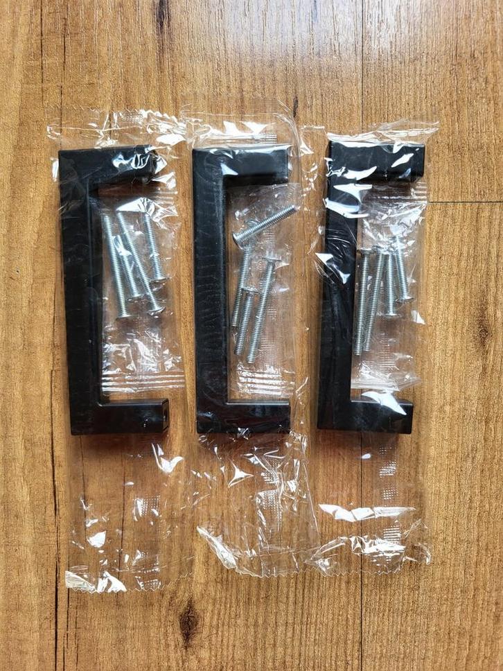 20 mat zwarte deurgrepen 96 mm, Huis en Inrichting, Keuken | Keukenelementen, Zo goed als nieuw, Minder dan 100 cm, 25 tot 50 cm
