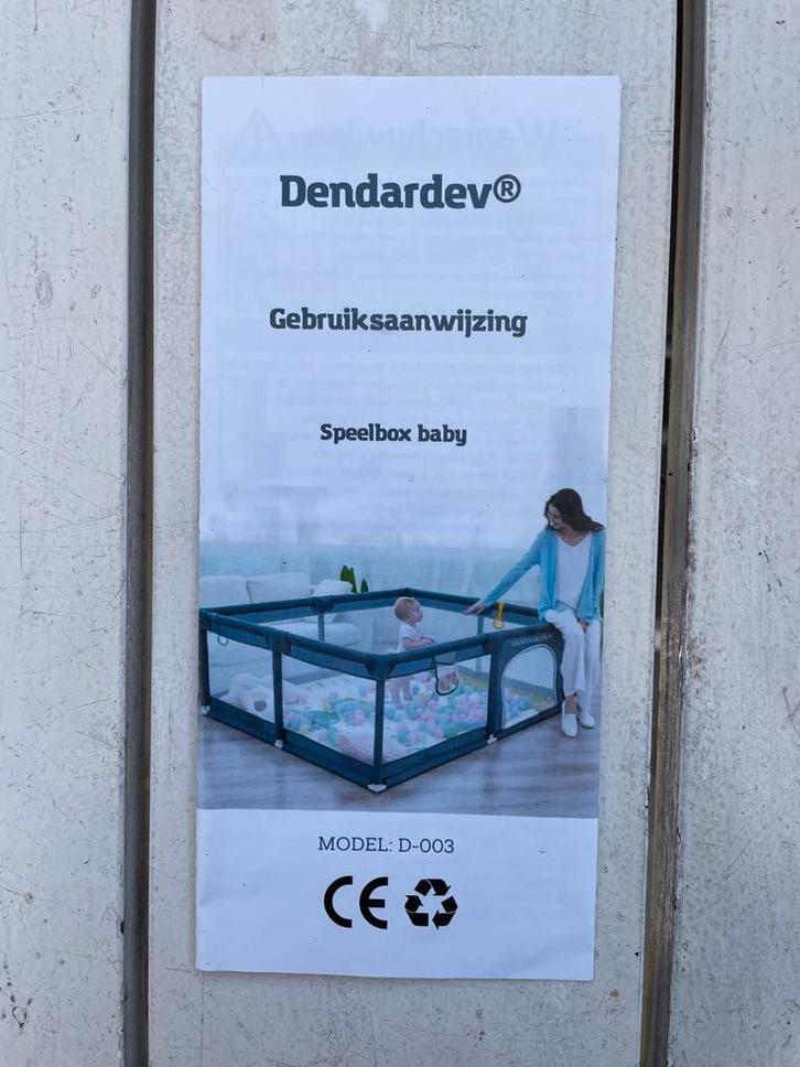 Dendardev Grondbox, Kinderen en Baby's, Boxen, Gebruikt, Rechthoekig, Boxkleed, Ophalen