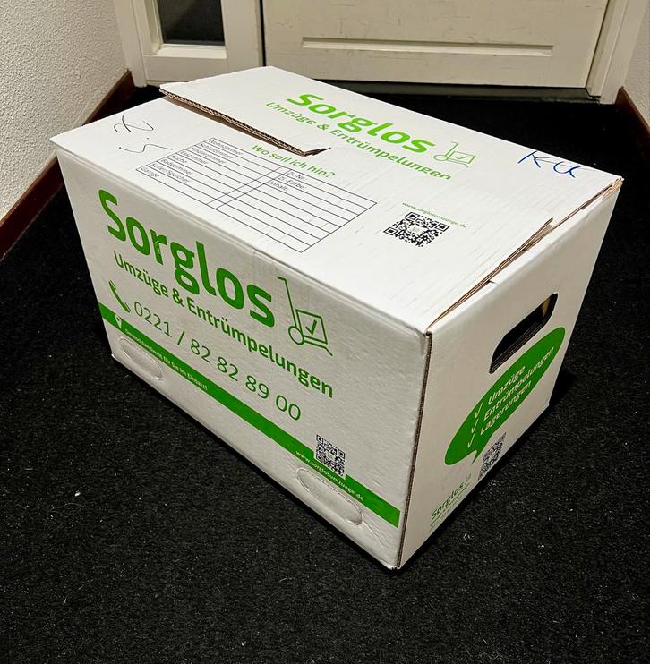 25 Sorglos Verhuisdozen - Professionele Kwaliteit, Doe-het-zelf en Verbouw, Kratten en Dozen, Zo goed als nieuw, Doos, 50 tot 75 cm