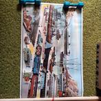 Vintage Havenzicht Poster, Ophalen, Stad- en Dorpsgezichten