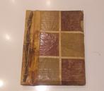 Vintage adressenboek van boombast en of bamboe, Ophalen of Verzenden