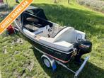 Krezel 430 sloep 9.9 pk Suzuki 4 takt en trailer compleet!, Watersport en Boten, Sloepen, Gebruikt, Tot 10 pk, 3 tot 6 meter, Buitenboordmotor