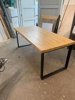 Industriële eikenhouten tafel, Ophalen, 50 tot 100 cm, Zo goed als nieuw, Vijf personen of meer