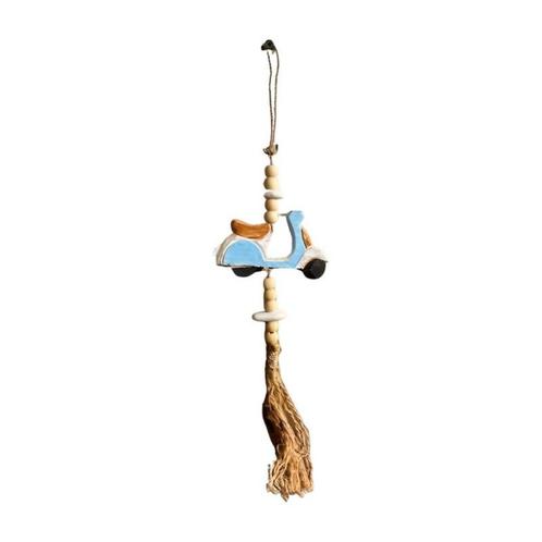 Handgemaakte Houten Scooter Hanger uit Indonesië – Lichtblau, Huis en Inrichting, Woonaccessoires | Wanddecoraties, Nieuw, Ophalen of Verzenden