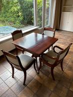 Antieke tafel met 4 heldense stoelen, Ophalen